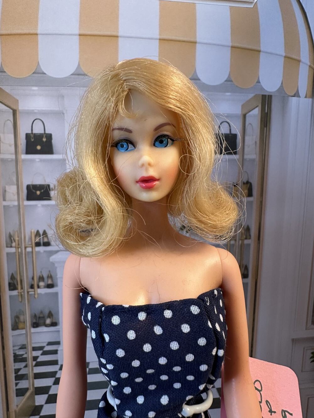 1969 Vintage Barbie #1160 TNT Twist ’N Turn Blonde Marlo Flip Rooted Eyelashes
